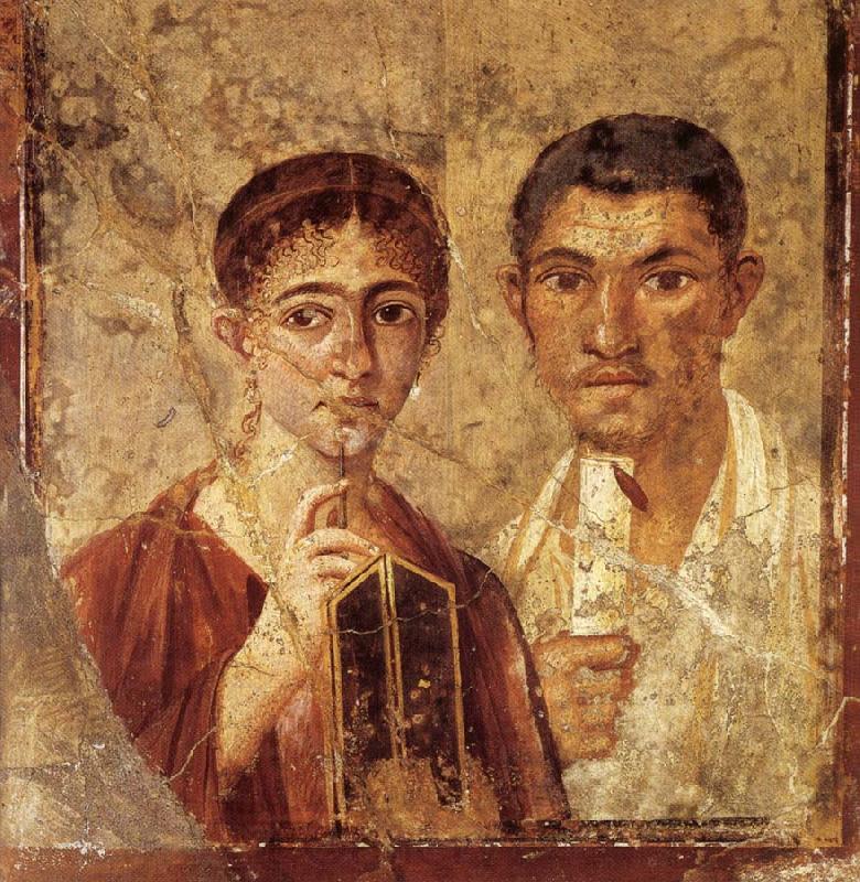 unknow artist Portrait of a Man and His Wife,from pompeii Norge oil painting art